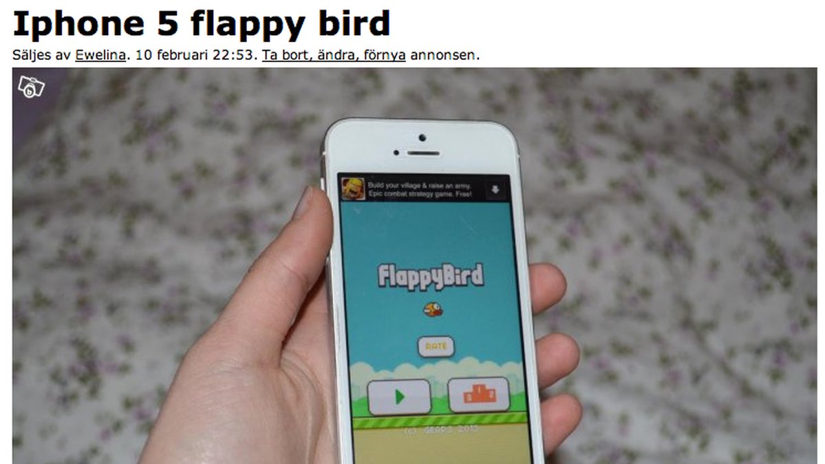Många försöker nu göra sig en hacka på sina Flappy Bird-telefoner.